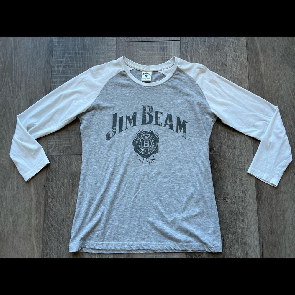 Jim Beam Raglan Shirt in Gray Size Large